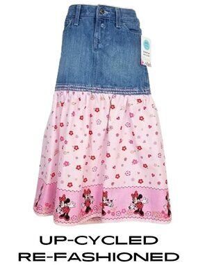 OLD NAVY Refashioned Up-cycled Long Floral Minnie Skirt - Girl's Size 5